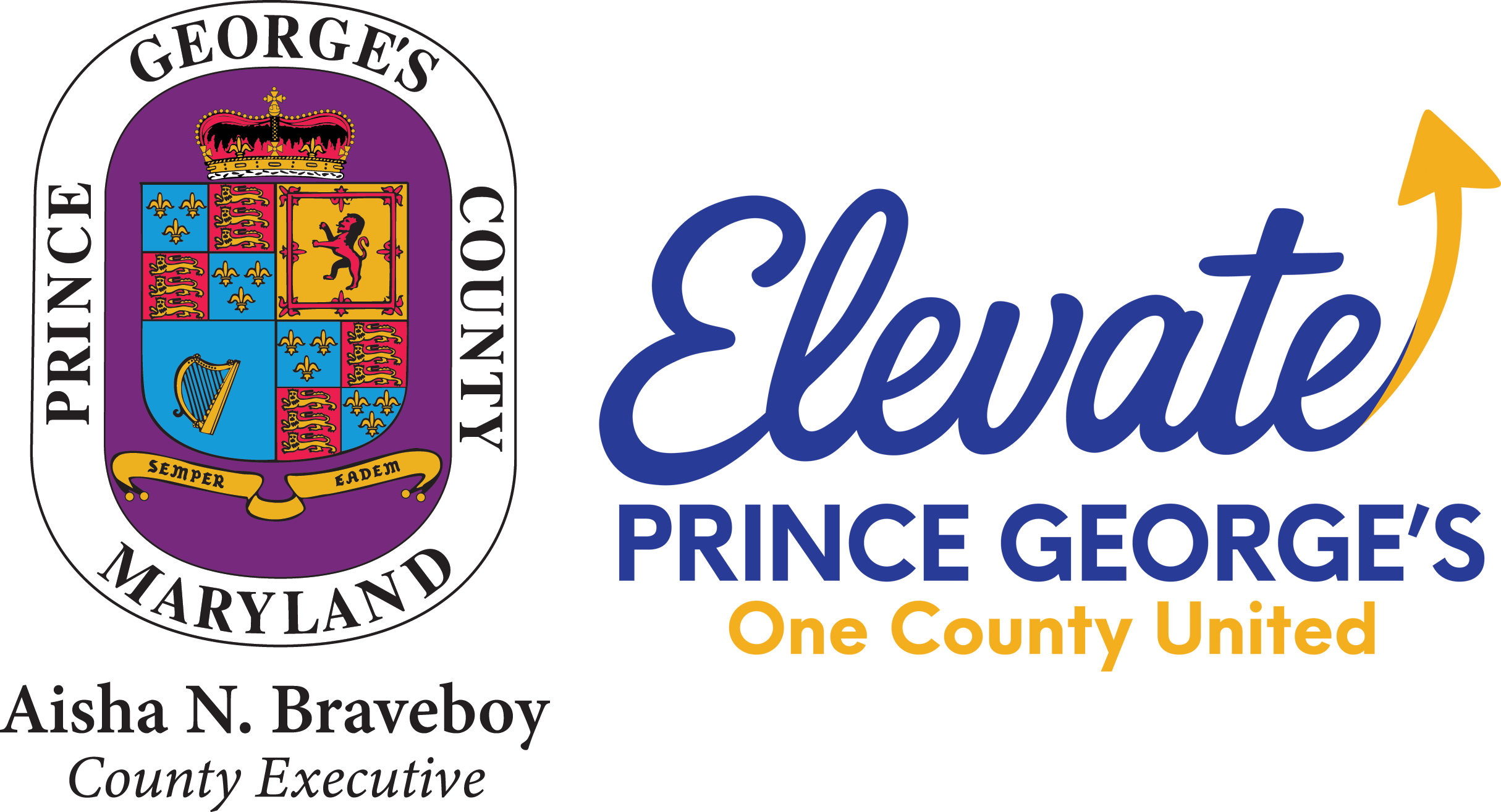 Prince Gerorge's County Seal and Executive Elevate Logo